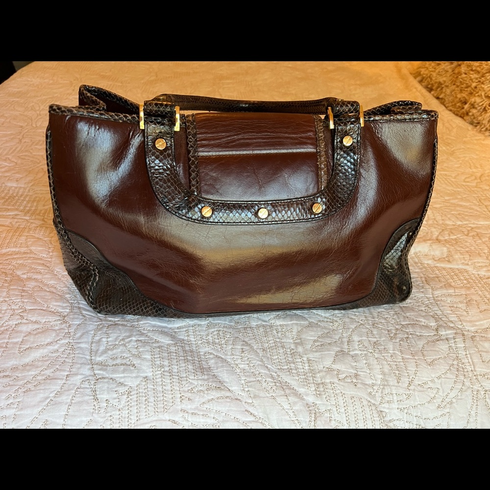 Tory Burch Rare brown lambskin leather handbag - Picture 8 of 17